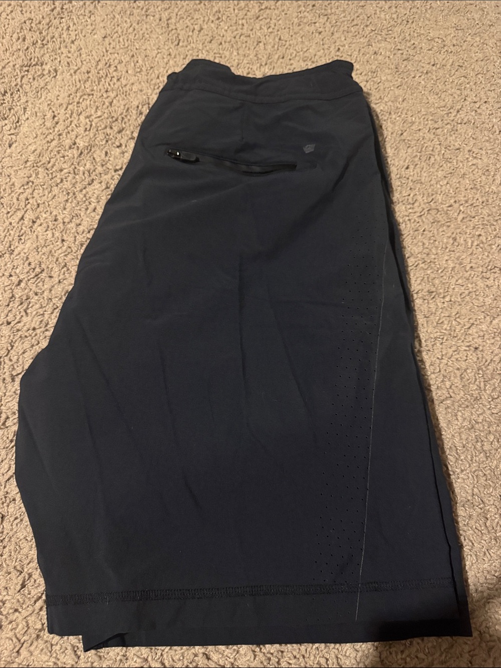 Mack Weldon Black Athletic Short with Rear Zipper Pocket